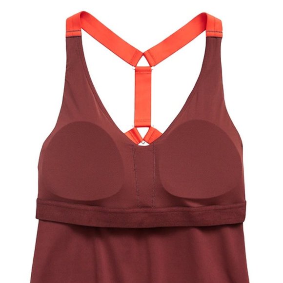 Athleta Ascent Support Top size M Brown/Vermillion - Picture 3 of 6